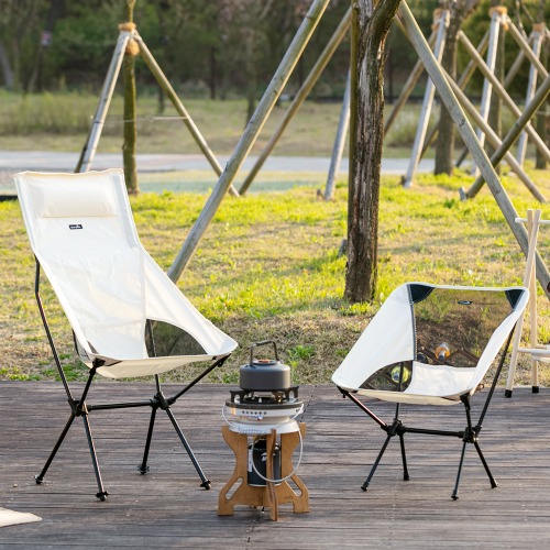 로이첸 초경량 두랄루민 접이식 휴대용 캠핑의자 낚시의자 1+1