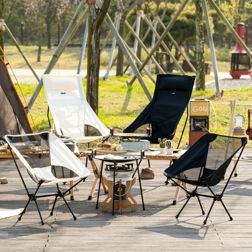 로이첸 초경량 두랄루민 접이식 휴대용 캠핑의자 낚시의자